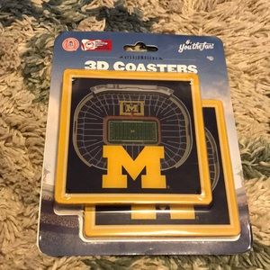 University of Michigan wolverines coasters